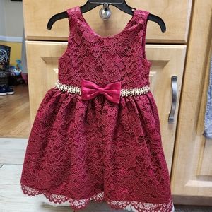 American princess dress, size 2t, burgundy